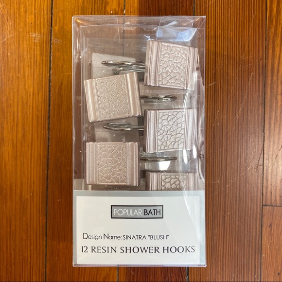 Blush/ rose gold brand new shower curtain hooks 12